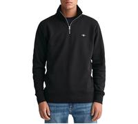 GANT Mens Sweatshirt Embroidered Shield Half Zip Pullover Winter Jumper Black