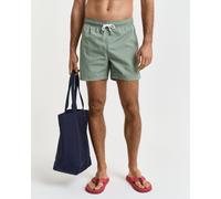 Gant Mens Swim Shorts with Embroidered Shield Logo - Olive - Size X-Large