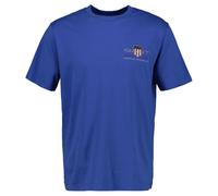 GANT Men's T-Shirt - REG ARCHIVE SHIELD EMB, Crew Neck, Short Sleeve, Embroidery