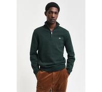 GANT Casual Cotton Half Zip Top, Tartan Green - X-Large
