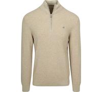 GANT Mens Textrd Half Zip Oat Melange 198 L