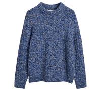 GANT Men's Textured Wool Blend C-Neck Pullover, Sea Blue, XL