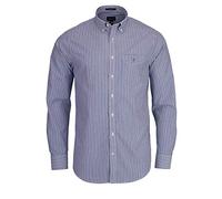 GANT Men's The Broadcloth Banker REG BD Regular Fit Striped Button Down Long Sleeve Sport Shirt, Blue (College Blue), Xx-Large