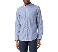 Gant Men's The Broadcloth Stripe Reg Bd Casual Shirt Not Applicable, Blue (College Blue 436), Large