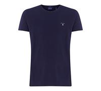 GANT Men's The Original T-Shirt Regular Fit Plain Polo Short Sleeve T - Shirt, Blue (Evening Blue), Small (Manufacturer Size: S)