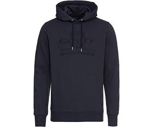 GANT Men's TONAL ARCHIVE SHIELD SWEAT HOODIE Hooded Sweatshirt, EVENING BLUE, XL