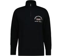 GANT Mens Zip Fleece Jumper Long Sleeve Black XL