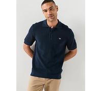 Gant Knitted Polo Shirt Navy Blue Dark Blue size XXL