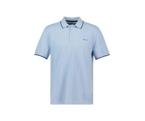GANT Mid Blue Tipped Collar Pique Polo Shirt BNWT M