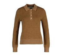 Gant monogram-pattern knitted polo shirt - Brown XS-S-L-XL