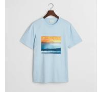 GANT Placed Graphic T-Shirt, Fresh Blue - Medium