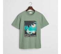 Gant Placed Graphic Short Sleeve T-shirt Green M Men
