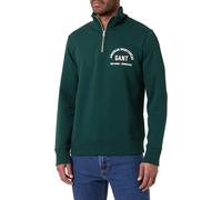 GANT Printed Graphic Half Zip, Tartan Green, XL