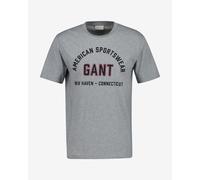 Gant Printed Graphic Short Sleeve T-Shirt Grey - L