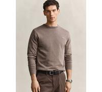 GANT Pure Cotton Crew Neck Jumper Brown