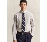 GANT Pure Cotton Striped Oxford Shirt Beige Mix