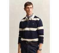 GANT Pure Cotton Striped Rugby Shirt Navy Mix