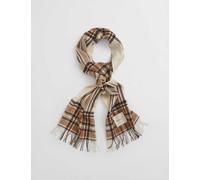 GANT Pure Wool Checked Fringed Scarf Cream Mix