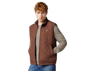 GANT QUILTED WINDCHEATER VEST, MAHOGANY BROWN, 3XL
