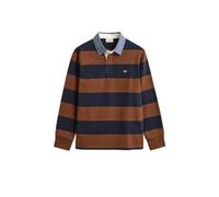GANT REG Chambray Stripe Heavy Rugger, Mahogany Brown, M
