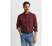 GANT Reg Classic Poplin Check Shirt Ruby Red size XL | Casual Shirts Outlet | Men | Red XL