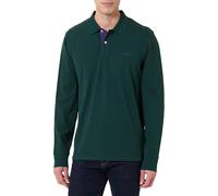 GANT REG Contrast Pique LS Polo Shirt, Green, L