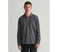 Gant Reg Contrast Rugger Long Sleeve Polo Grey M Man