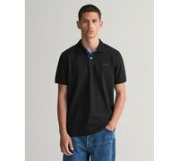 Gant Reg Contrast Rugger Short Sleeve Polo Black L Men
