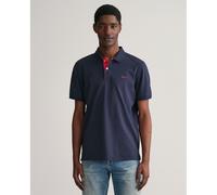 GANT Mens Contrast Pique Short Sleeve Polo Shirt Blue S