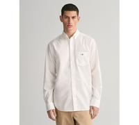 Gant Mens Regular Fit Long Sleeve Poplin Shirt - White Cotton - Size 2XL
