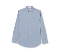 GANT Men's Reg Poplin Micro Gingham Shirt, College Blue, 3XL