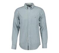 GANT REG POPLIN Stripe Shirt, Deep Forest Green, L