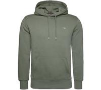 GANT Mens Regular Fit Shield Logo Pullover Hoodie - 10 Ceramic Grey - 10 Ceramic Grey - M