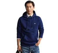 GANT Mens Regular Fit Shield Logo Pullover Hoodie - 432 Rich Navy - 432 Rich Navy - XL
