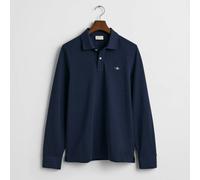GANT Reg Shield Long-Sleeve Pique Rugger Top, Evening Blue - Medium