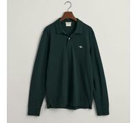 GANT Reg Shield Long-Sleeve Pique Rugger Top, Tartan Green - Medium
