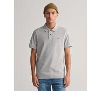 GANT Mens Shield Short Sleeve Pique Polo Shirt Grey Marl M