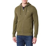 GANT Men's Reg Tonal Shield Full Zip Hoodie Hooded Sweatshirt, Green (Moss Green), S