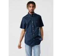 GANT Regular Broadcloth Short Sleeve Button Down Mens Shirt - 410 Marine - 410 Marine - S