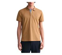 Gant Regular Contrast Piquet Short Sleeve Polo Warm Khaki