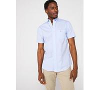 GANT Regular Fit Classic Oxford Short Sleeve Shirt, Light Blue, Size M, Men Light Blue