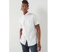 GANT Mens Regular Fit Short Sleeve Oxford Shirt - 110 White - 110 White - XL