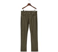 Gant Regular Fit Cotton Linen Jeans - W34S, Dusty Navy
