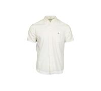 GANT Regular Fit Cotton Linen Short Sleeve Shirt, White - Medium