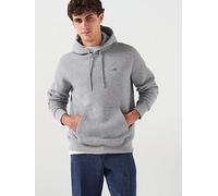 GANT Regular Fit Shield Hoodie, Light Grey, Size M, Men Light Grey