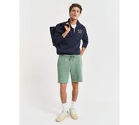 Men's GANT Regular Fit Shield Logo Sweat Shorts - Black - Size: 33/32/32