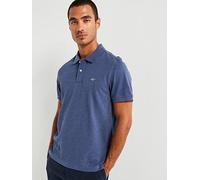 Men's GANT Mens Regular Fit Short Sleeve Shield Logo Pique Polo - Dark Jeansblue Melange - Size: 46/Regular