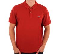 Gant Regular fit Shield Pique Polo Shirt Iron Red - Cotton, Classic Smart Casual