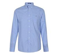 GANT Regular Fit Shirt Long Sleeve Buttoned Checked Blue, Capri Blue, L