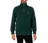 GANT Regular Shield Half Zip Sweatshirt, Tartan Green - XXL